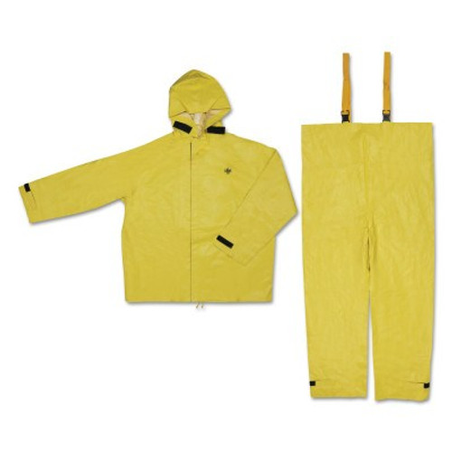 MCR Safety Hydroblast Suit Jackets with Attached Hoods and Bib Pants, 0.35 mm, Large, 1/EA, #8402L MCR Safety Hydroblast Suit Jackets with Attached Hoods and Bib Pants, 0.35 mm, Large, 1/EA, #8402L