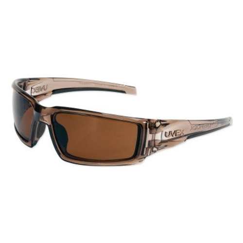 Honeywell Hypershock Safety Eyewear, Espresso Polarized Lens, HC, Smoke Brown Frame, 1/EA, #S2969