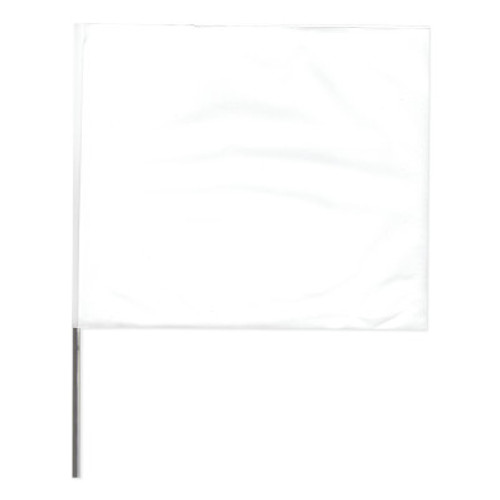 Presco Stake Flags, 4 in x 5 in, 30 in Height, White, 100/BD, #4530W