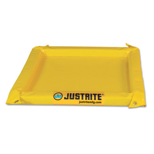 Justrite Maintenance Spill Containment Berms, Yellow, 44 gal, 6 ft x 6 ft, 1/EA, #28422