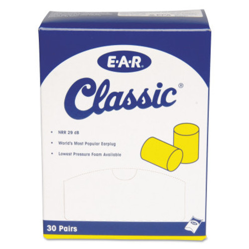 3M E-A-R Classic Foam Earplugs 310-1060, Uncorded, Pillow Pack, 30/PK, #7000127206