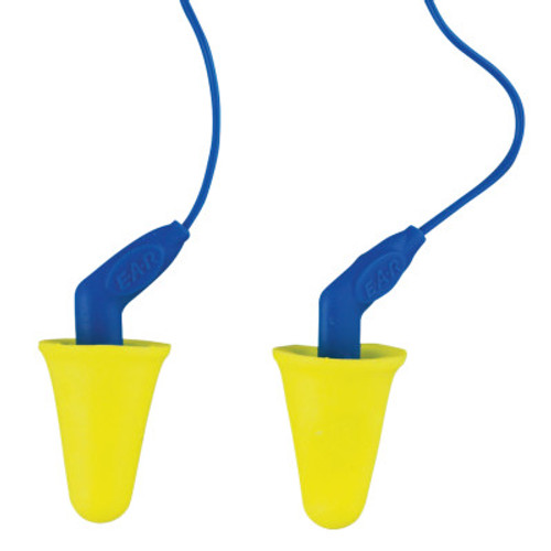 3M E-A-R Push-Ins SofTouch Earplug 318-4001, Polyurethane, Blue/Yellow, Corded, 200/BX, #7000127215