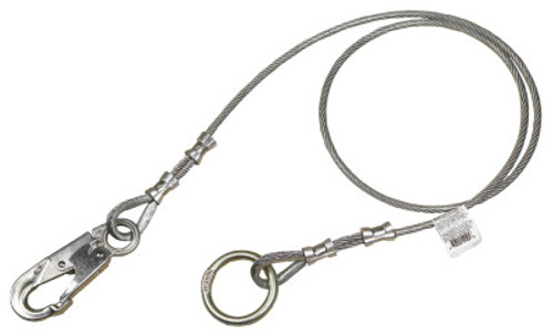 Capital Safety Cable Sling Tie Off Adaptors, Snap hook/O-Ring, 1/EA, #AJ408AG