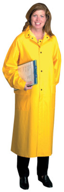 Anchor Products Polyester Raincoat, 0.35 mm PVC/Polyester, Yellow, 48 in, 2X-Large, 1/EA, #4148XXL