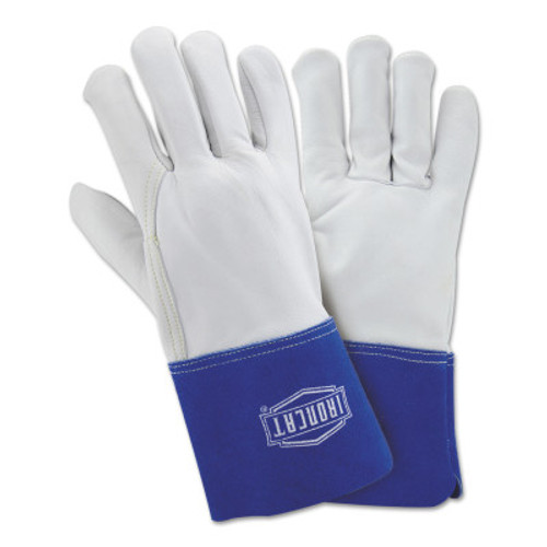 West Chester Ironcat Premium Grain Goatskin TIG Welding Gloves, Medium, White, 12 pair, 12 Pair, #6142M