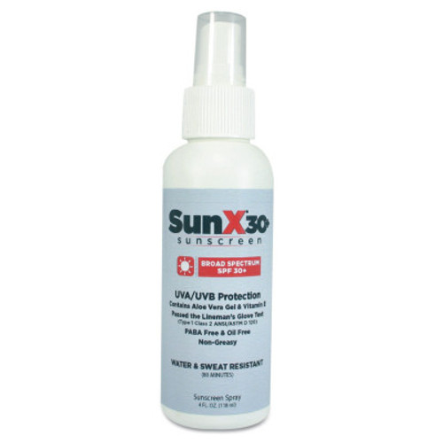 First Aid Only SunX Sunscreen Sprays, 4 oz Bottle, 12/CA, #18304