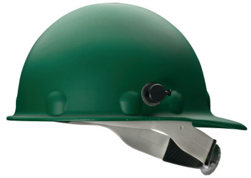 Fibre-Metal by Honeywell Roughneck P2HN Hard Hats, 8 Point, Quick-Lok Mounting Blocks, Green, 1/EA, #P2HNQRW74