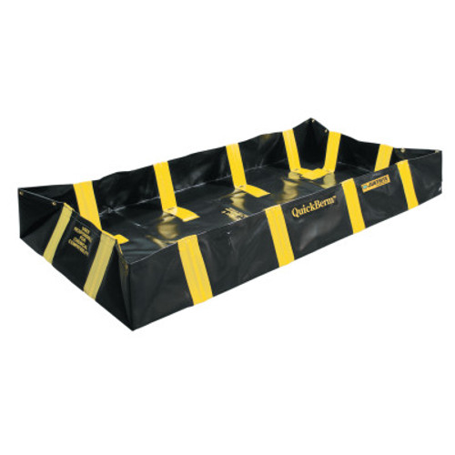 Justrite QuickBerm Spill Containment Berms, Black, 175 gal, 6 ft x 4 ft, 1/EA, #28534