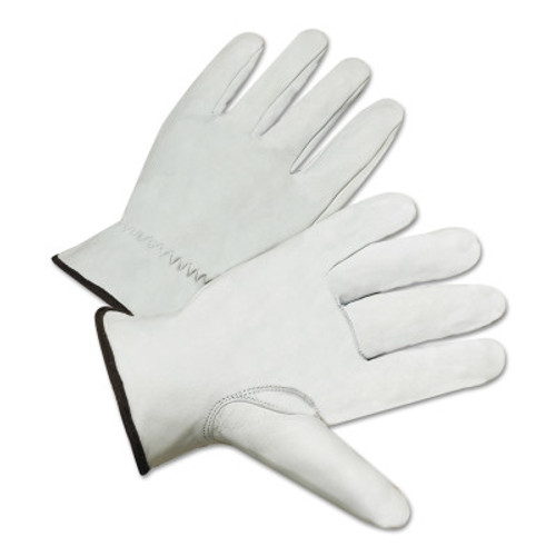 Anchor Products 4200 Series Premium Grain Goatskin Driver Gloves, Large, Unlined, White, 12 Pair, #4200L