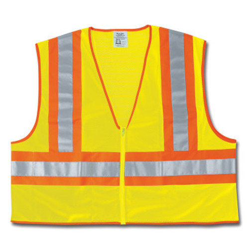 MCR Safety Luminator Class II Safety Vests, 2X-Large, Lime, 1/EA, #WCCL2LX2