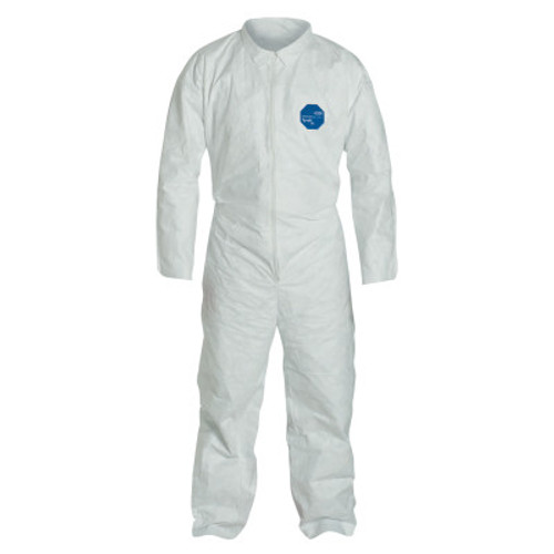 DuPont Tyvek 400 Collared Coveralls w/Open Wrists/Ankles, White, XL, 25/CA, #TY120SWHXL002500