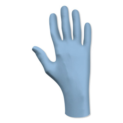 SHOWA 9.5 in Powder Free Biodegradable Nitrile Disposable Glove, Blue, Size L, 2000/CA, #7502PFL