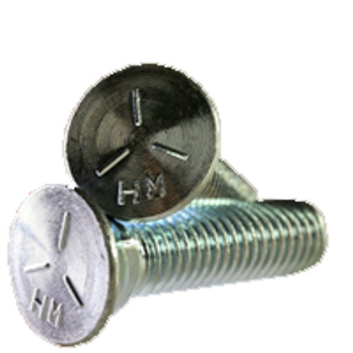 3/8"-16 x 2" Grade 5 Plow Bolts No.3 Head, Full Thread, Zinc (100/Pkg.)