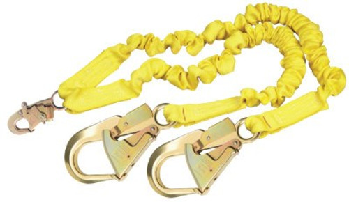 Capital Safety ShockWave2 Shock Absorbing Lanyard, 6 1/4 in, Double Locking Snap, 2 Legs, 1/EA, #1244409