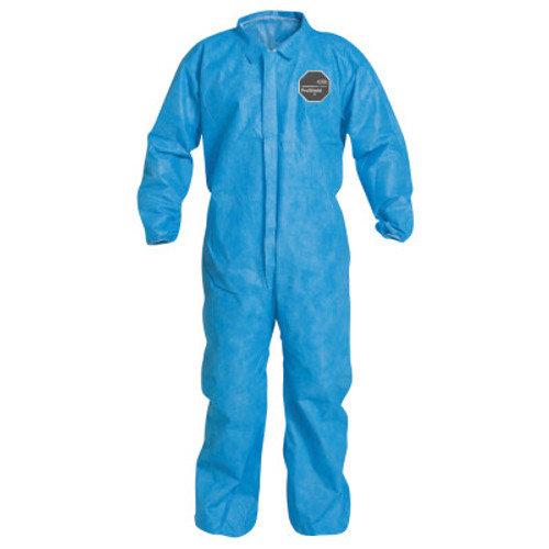 DuPont Proshield 10 Coveralls Blue with Elastic Wrists and Ankles, Blue, X-Large, 25/CA, #PB125SBUXL002500
