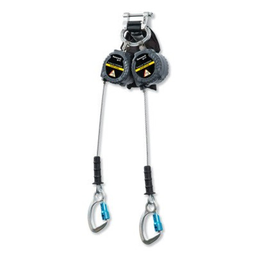 Honeywell TurboLite? Edge Twin Leg Personal Fall Limiter, 9 ft, Steel Snap Hooks, 1/EA, #MFLEC239FT