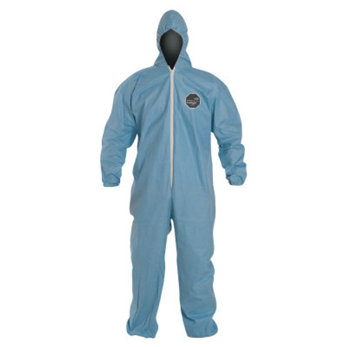 DuPont ProShield 6 SFR Coveralls with Attached Hood, Blue, X-Large, 25/CA, #TM127SBUXL002500