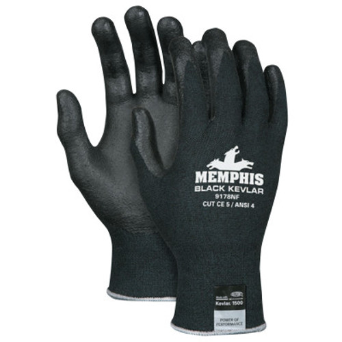 MCR Safety 9178NF Cut Protection Gloves, X-Small, Black, 1/PR, #9178NFXS