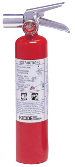 Kidde Halotron I Fire Extinguishers, For Class B and C Fires, 2 1/2 lb Cap. Wt., 1/EA, #466727