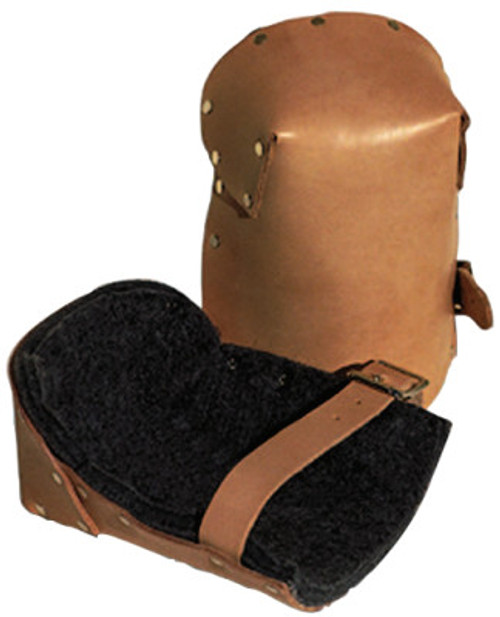 Alta Leather Pro Knee Pads, Strap/Buckle, Russet, 1/PR, #30903