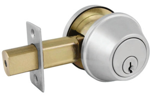 Master Lock COMM SGL CYL DEADBOLT SATIN CHROME KA4 SCHLAGE C, 1/EA, #DSC0632DKA4