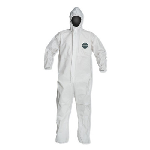 DuPont ProShield 50 Hooded Coveralls w/Elastic Wrists/Ankles and Storm Flap,White,Med, 25/CA, #NB127SWHMD002500 DuPont ProShield 50 Hooded Coveralls w/Elastic Wrists/Ankles and Storm Flap,White,Med, 25/CA, #NB127SWHMD002500