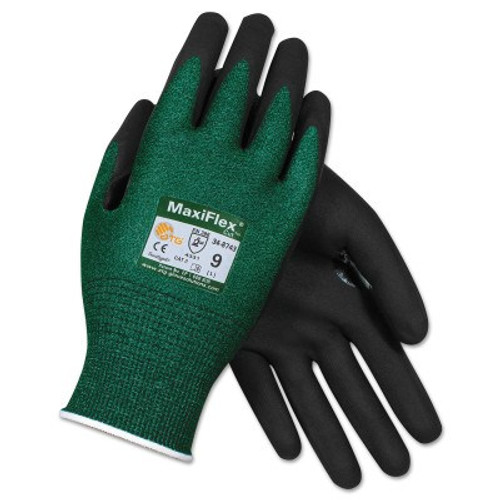 Protective Industrial Products, Inc. MaxiFlex Cut Cut-Resistant Gloves, 2X-Large, Black/Green, 12 Pair, #348743XXL Protective Industrial Products, Inc. MaxiFlex Cut Cut-Resistant Gloves, 2X-Large, Black/Green, 12 Pair, #348743XXL