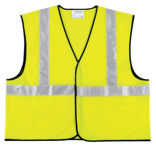 MCR Safety Class II Economy Safety Vests, Large, Lime, 1/EA, #VCL2SLL