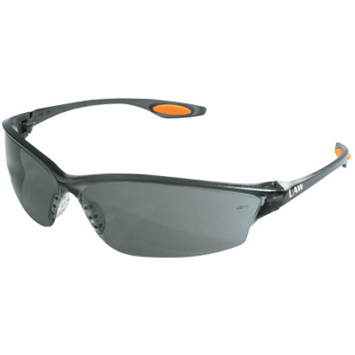 MCR Safety Law 2 Protective Eyewear, Gray Lens, Duramass Anti-Fog, Black Frame, Nylon, 12/PK, #LW212AF