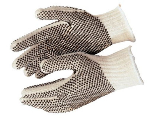 MCR Safety PVC Dot String Knit Gloves, Large, Natural, 2-Sided Dots, 12 Pair, #9660LM MCR Safety PVC Dot String Knit Gloves, Large, Natural, 2-Sided Dots, 12 Pair, #9660LM