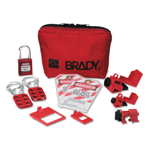 BRADY Personal Lockout Kit-Electrical,(2) Hasps;(2) Tags; Padlock;(3) Circuit Breakers, 1/KT, #120886