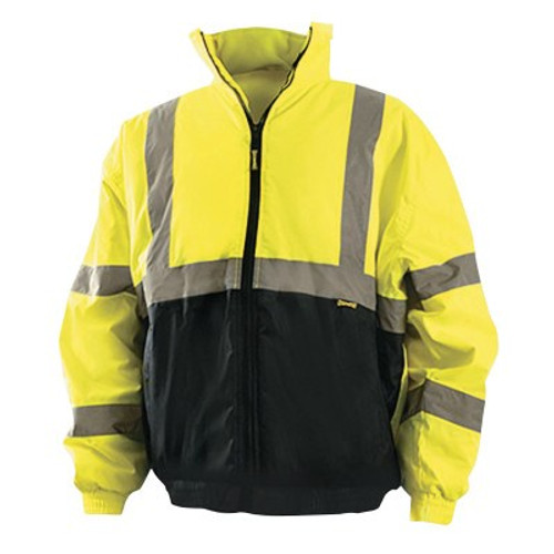 OccuNomix Black Bottom Bomber Jacket, Large, 1/EA, #LUX250JBBYL