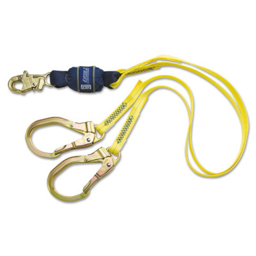 Capital Safety Force2 100 Tie-Off Shock Absorbing Lanyards, 6 ft, Snap Hook, 310/420 lb, 1/EA, #1246159