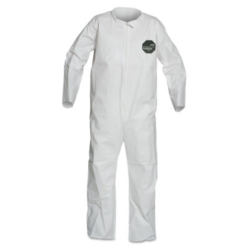DuPont ProShield 50 Collared Coveralls w/Elastic Wrists/Ankles, White, 6XL, 25/CA, #NB125SWH6X002500