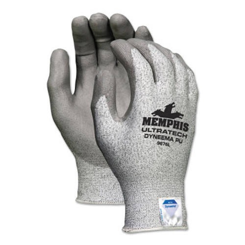 MCR Safety Ultra Tech Nitrile Coated Gloves, Large, Gray/White, 12 Pair, #9683L