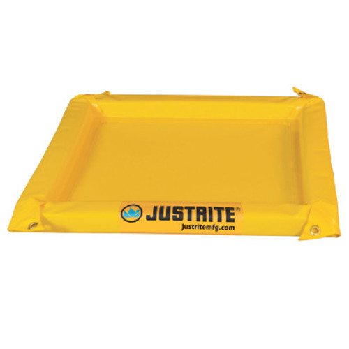 Justrite Maintenance Spill Containment Berms, Yellow, 20 gal, 48 in x 48 in, 1/EA, #28418