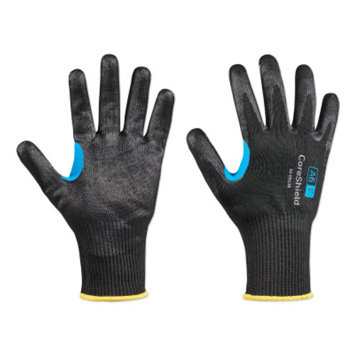 Honeywell CoreShield? A6/F Coated Cut Resistant Gloves, 6/XS, HPPE/Alloy/Basalt, Smooth Nitrile, 13 ga, Black, 1/PR, #260913B6XS