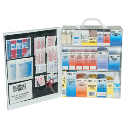 First Aid Only 3-Shelf Industrial First Aid Stations, Steel, Wall Mount, 1/KT, #6155