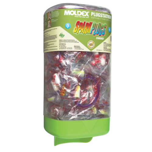 Moldex PlugStation Earplug Dispensers, PETE, Clear/Red, Corded, 1/EA, #6880