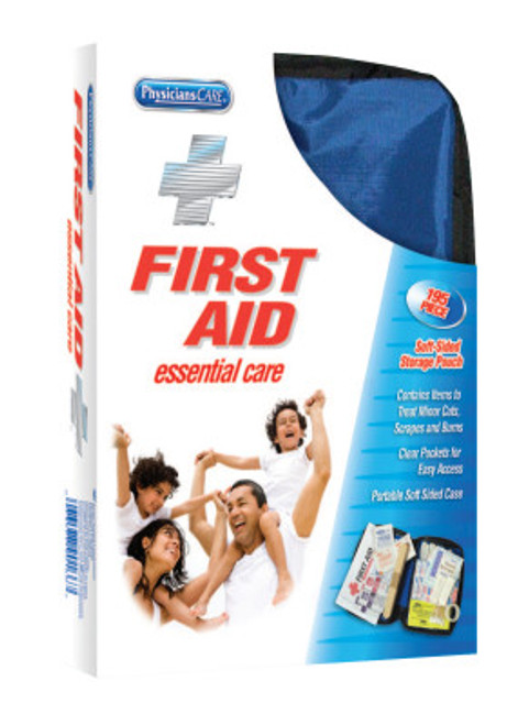 First Aid Only Soft-Sided First Aid Kits, 195 Piece, Fabric, 4/CA, #90167