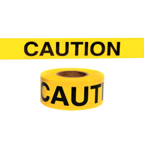 Presco Barricade Tape, 3 in x 1000 ft, 4 mil, Yellow, CAUTION, 8/CA, #B3104Y16