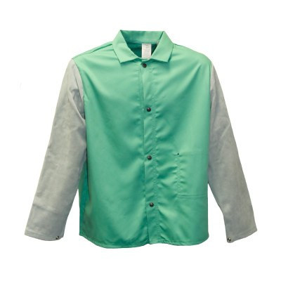 STANCO Flame Resistant Jackets, Medium, Cotton Blend, Green, 1/EA, #FR630MT