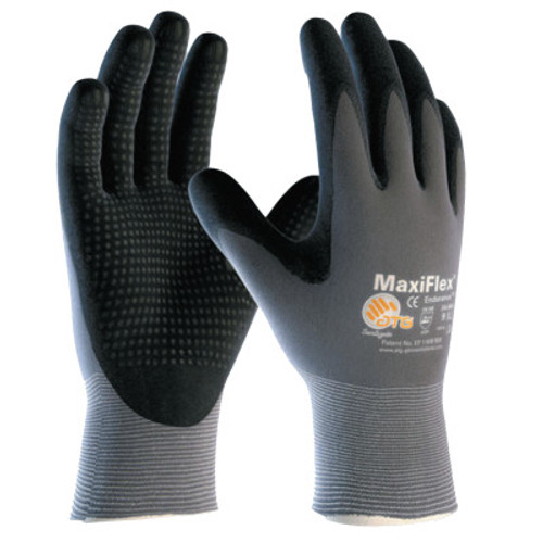 Protective Industrial Products, Inc. MaxiFlex Endurance Gloves, Small, Black/Gray, Palm, Finger and Knuckle Coated, 12 Pair, #34845S