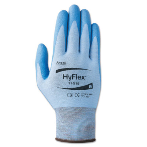 Ansell HyFlex 11-518 Light Cut-Resistant Gloves, Size 10, Blue, 12 Pair, #111711
