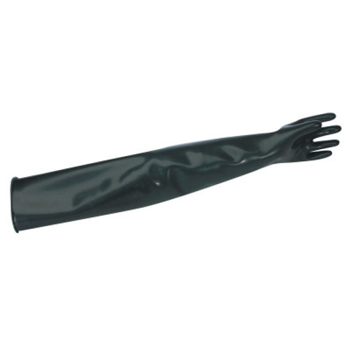 Honeywell Neoprene Glovebox Gauntlet Ambidextrous Gloves, Black, Smooth, Size 9 3/4, 1/PR, #8N1532A9Q