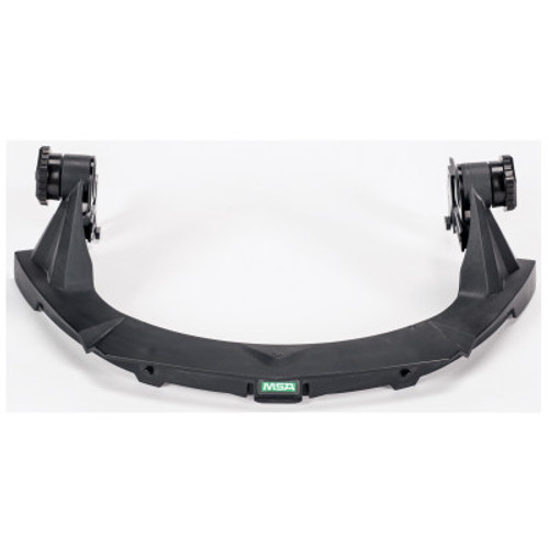 MSA V-Gard Faceshield Frames w/o Debris Control, Black, For MSA Slotted Caps, 1/EA, #10154604