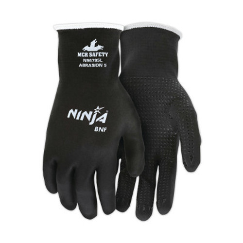 MCR Safety Ninja BNF Gloves, Small, Gray, 9 in, Work, 12 Pair, #N96795S