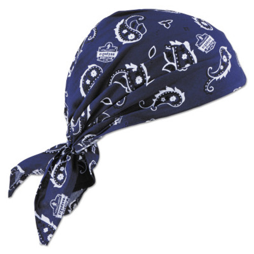 Ergodyne Chill-Its 6710CT Evaporative Cooling Triangle Hat w/ Cooling Towel, Navy Western, 6/CA, #12584