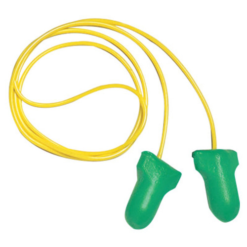 Honeywell Max Lite Disposable Earplugs, Foam, Green, Corded, 100/BX, #LPF30