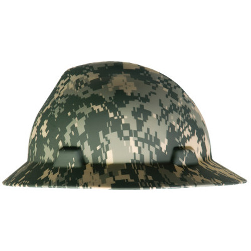 MSA Freedom Series V-Gard Hard Hats, Fas-Trac Ratchet, Full Brim, Camouflage, 1/EA, #10104254